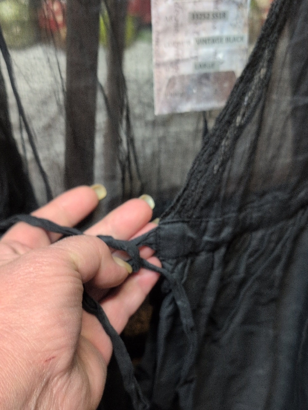 NWTO Ewa I Walla 100% Crinkle Voile Cotton Tie Tunic - Picture 8 of 11